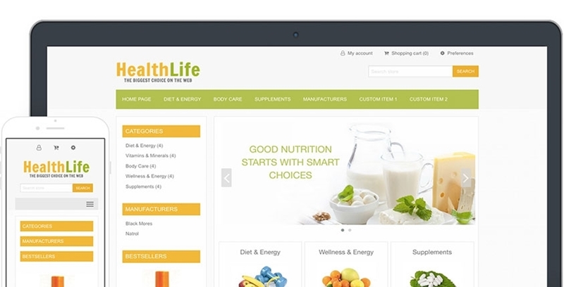 NopCommerce Healthy theme