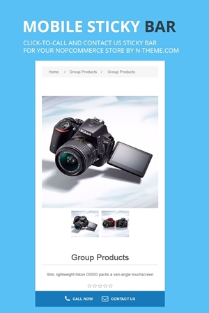 NopCommerce Mobile Sticky Bar