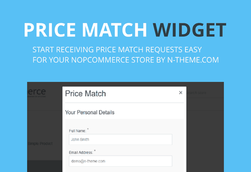 nopCommerce price match plugin