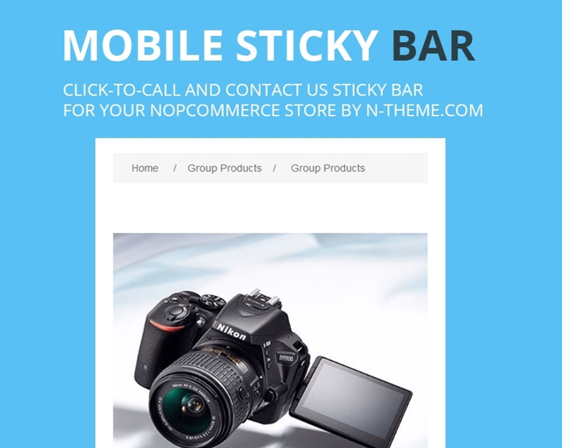 nopCommerce mobile sticky bar widget