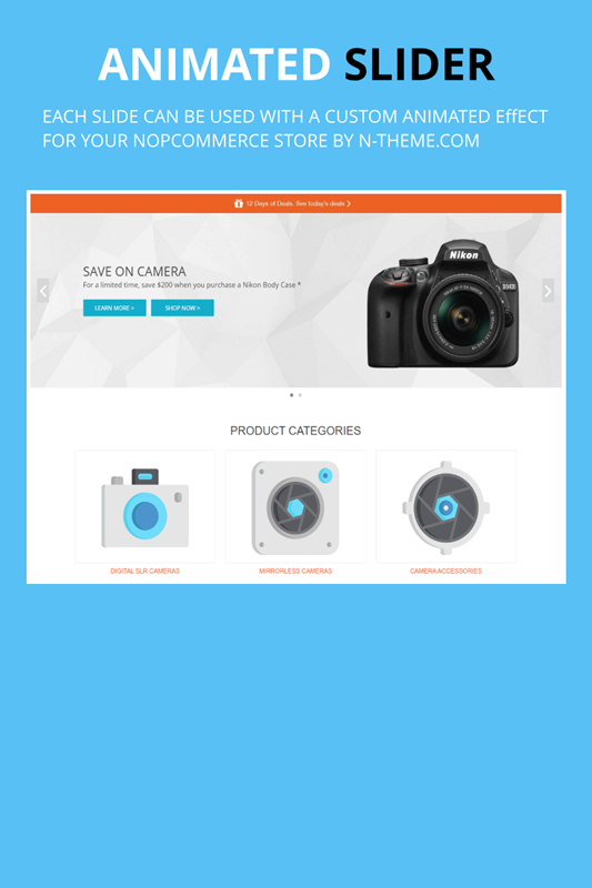 nopCommerce responsive animated slider