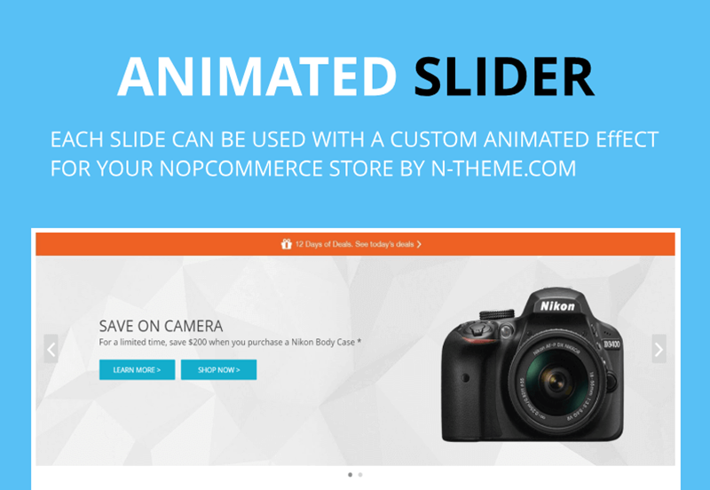 nopCommerce responsive animated slider